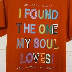 UNIQLO UT × The Message Lakwena Short Sleeve T-Shirt Men's Medium Japan Orange